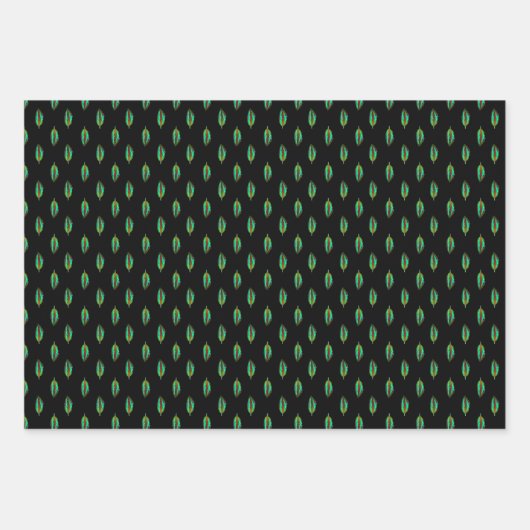 Neon Jungle farbiges Leaf Geschenkpapier Set (Vorderseite)