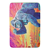 Neon Jungle Gorilla Urban Fantasy Badematte (Vorderseite Vertikal)