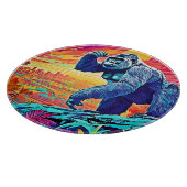 Neon Jungle Gorilla Urban Fantasy Schneidebrett (Ecke)