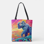 Neon Jungle Gorilla Urban Fantasy Tasche (Rückseite)