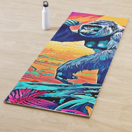Neon Jungle Gorilla Urban Fantasy Yogamatte