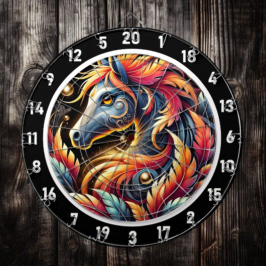 Neon Jungle Horse Wallfahrtskirche Madonna del Sas Dartscheibe