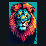 Neon Jungle King - Pop Art Lion Poster<br><div class="desc">Treten Sie ein in ein Reich, in dem die Wildnis mit dem Poster "Neon Dschungel King - Pop Art Lion" auf das pulsierende Leben trifft. Das ist nicht nur eine Darstellung eines Löwen; es ist eine mutige Neuinterpretation, die das Wesen des regulären Powers durch eine elektrisierende Kunstlinse des Pops erfasst....</div>