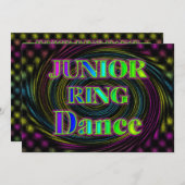 NEON JUNIOR RING INVITATION EINLADUNG (Vorne/Hinten)
