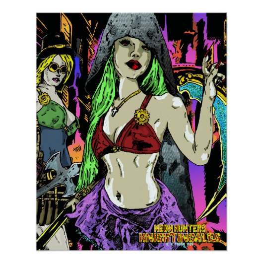 Neon Junters: Knightingales Poster (Vorderseite)