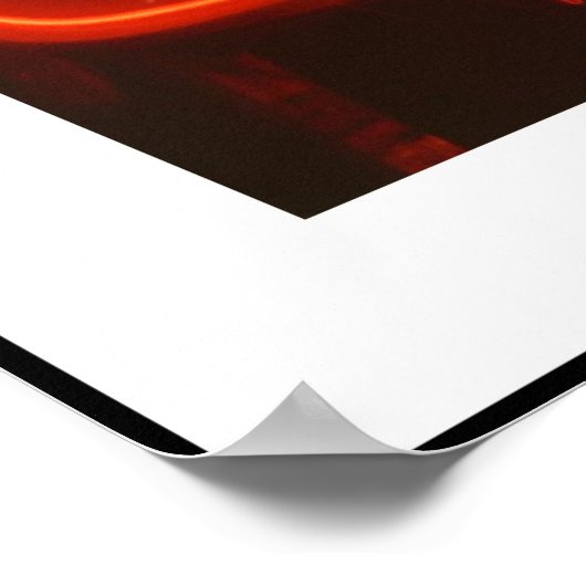 Neon-Kaffeetasse Wahnsinn Poster (Ecke)