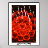 Neon-Kaffeetasse Wahnsinn Poster (Vorne)