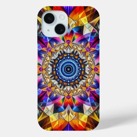 Neon Kaleidoscope Design Case-Mate iPhone Hülle (Rückseite)