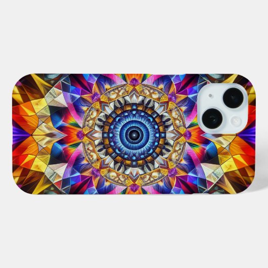 Neon Kaleidoscope Design Case-Mate iPhone Hülle (Rückseite (Horizontal))