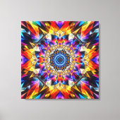Neon Kaleidoscope Design Leinwanddruck (Vorderseite)