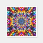 Neon Kaleidoscope Design Serviette (Vorderseite)