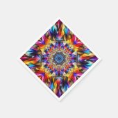 Neon Kaleidoscope Design Serviette (Ecke)