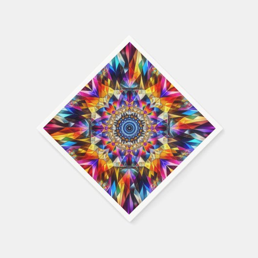 Neon Kaleidoscope Design Serviette (Ecke)