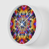 Neon Kaleidoscope Design Uhr (Winkel)