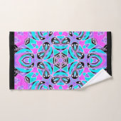 Neon kaleidoscope, Mandala Badhandtuch Set (Handtuch)