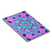 Neon kaleidoscope, Mandala Notizblock (Rechte Seite)