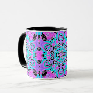 Neon kaleidoscope, Mandala Tasse