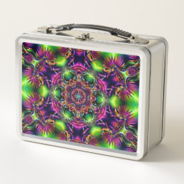 Neon Kaleidoscope Metall Brotdose
