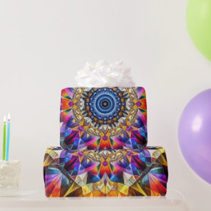 Neon Kaleidoscrope Abstrakt Geschenkpapier
