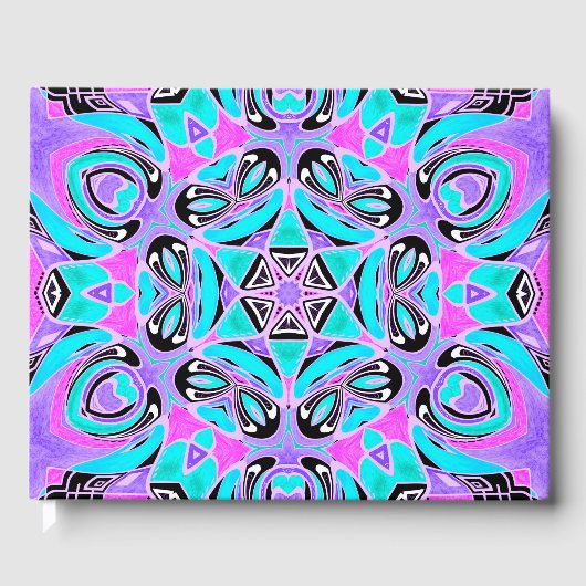 Neon Kaleidoskop Gästebuch (Vorderseite)