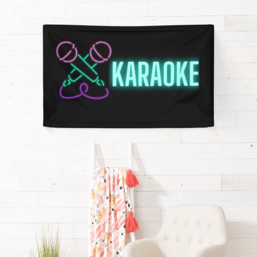 Neon Karaoke Mics und Text Banner (Insitu)
