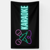Neon Karaoke Mics und Text Banner (Vertikal)