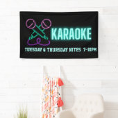 Neon Karaoke Mics und Text Custom Banner (Insitu)
