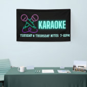 Neon Karaoke Mics und Text Custom Banner (Messeveranstaltung)