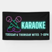 Neon Karaoke Mics und Text Custom Banner (Horizontal)