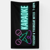 Neon Karaoke Mics und Text Custom Banner (Vertikal)