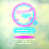 Neon Karaoke Night Groß anpassen Fensteraufkleber (Blatt 3)