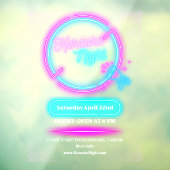 Neon Karaoke Night Kleine Eingangstür anpassen Fensteraufkleber (Blatt 3)