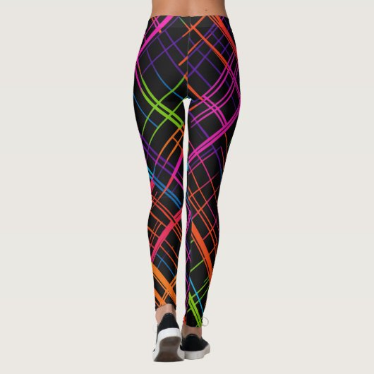 Neon Kariert Leggings (Rückseite)