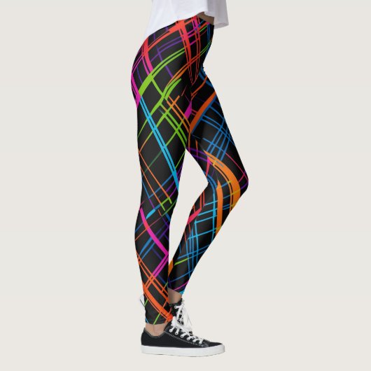 Neon Kariert Leggings (Rechts)