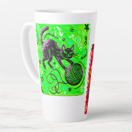 Neon-Katze-Kaffeetasse   Milchtasse