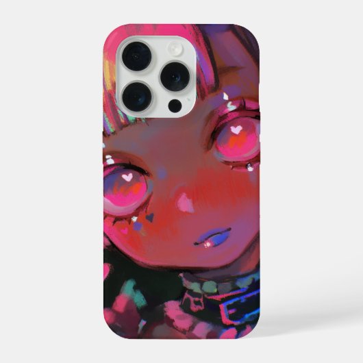 Neon Kawaii Dämonen-Mädchen Pastel-Goth iPhone Hülle (Rückseite)