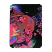 Neon Kawaii Dämonen Mädchen Pastel Goth Magnet (Vertikal)