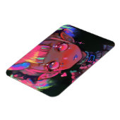 Neon Kawaii Dämonen Mädchen Pastel Goth Magnet (Linke Seite)