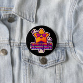 Neon Kawaii Star - "Shine Even on Cloudy Days" Button (Beispiel)