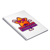 Neon Kawaii Star - "Shine Even on Cloudy Days" Notizblock (Rechte Seite)