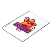 Neon Kawaii Star - "Shine Even on Cloudy Days" Notizblock (Linke Seite)