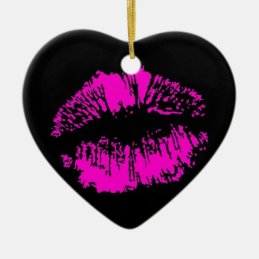 Neon Kiss Keramikornament (Vorne)