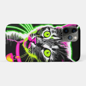 Neon Kitty Feline Art Case-Mate iPhone Hülle (Rückseite (Horizontal))