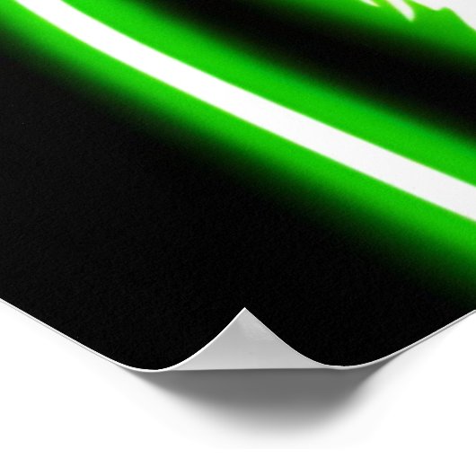 Neon Kitty Feline Art Poster (Ecke)