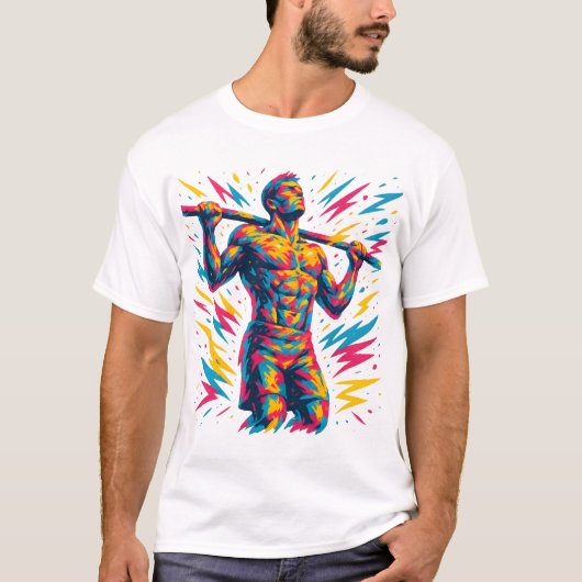 Neon Klimmzug T-Shirt (Vorderseite)