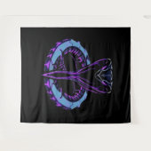 Neon-Kobra – Wächter des digitalen Dschungels Wandteppich (Vorderseite (Horizontal))