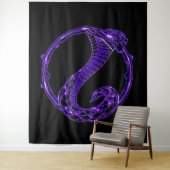 Neon-Kobra – Wächter des digitalen Dschungels Wandteppich (Beispiel)