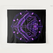 Neon-Kobra – Wächter des digitalen Dschungels Wandteppich (Vorderseite (Horizontal))