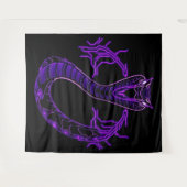 Neon-Kobra – Wächter des digitalen Dschungels Wandteppich (Vorderseite (Horizontal))