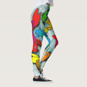 Neon koi fischtattoo Leggings (Rechts)